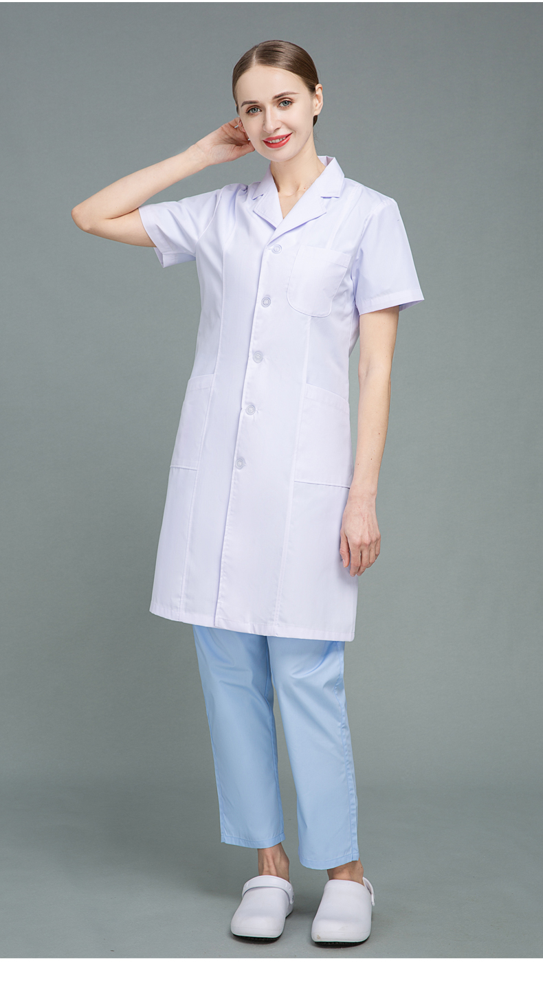 Ropa de enfermera Bata de laboratorio blanca Clínica dental Abrigos de médico Batas quirúrgicas Uniformes médicos