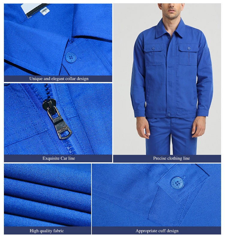 Diseño completo unisex personalizado de la ropa de trabajo de la fábrica de las piezas de automóvil del color sólido de la manga 