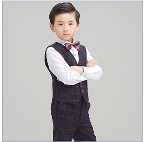 Camisa de manga larga para niños de tela de alta calidad de diseño personalizado de verano y chaleco de chaqueta negra de un solo pecho