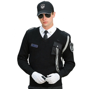 Suéter de uniforme de servicio de guardia de seguridad de manga larga de diseño personalizado Otoño Invierno