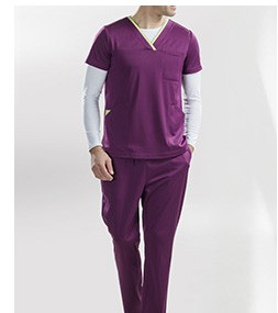 Nuevo estilo personalizado Unisex Jogger Uniforme de enfermera Cuello en V Sólido Scrub Top & Jogger Scrub Pant Set