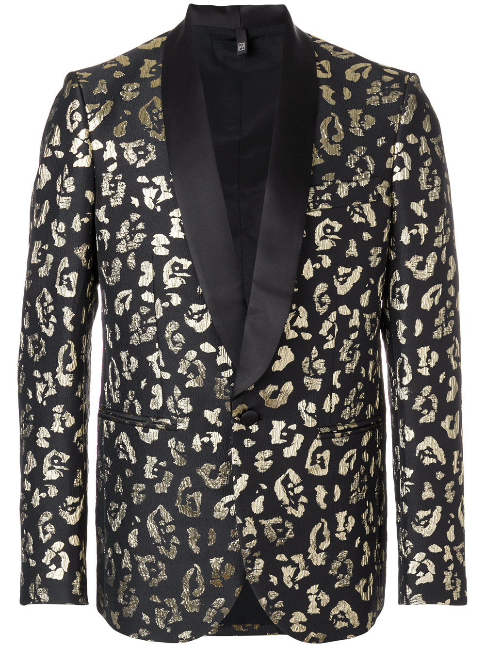 Traje de chaqueta de un solo pecho para hombre de Color negro sólido de fiesta de noche de concierto de moda de diseño personalizado con patrón dorado