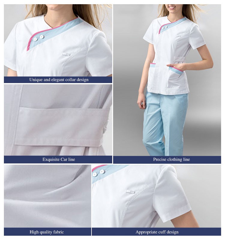 Cree los uniformes orales cómodos de la esteticista de la impresión del uniforme de enfermera de moda para requisitos particulares
