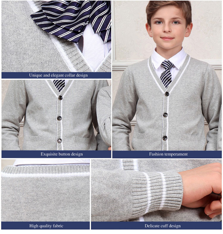 Cárdigan de suéter de uniforme escolar de moda personalizado y falda a cuadros para niñas