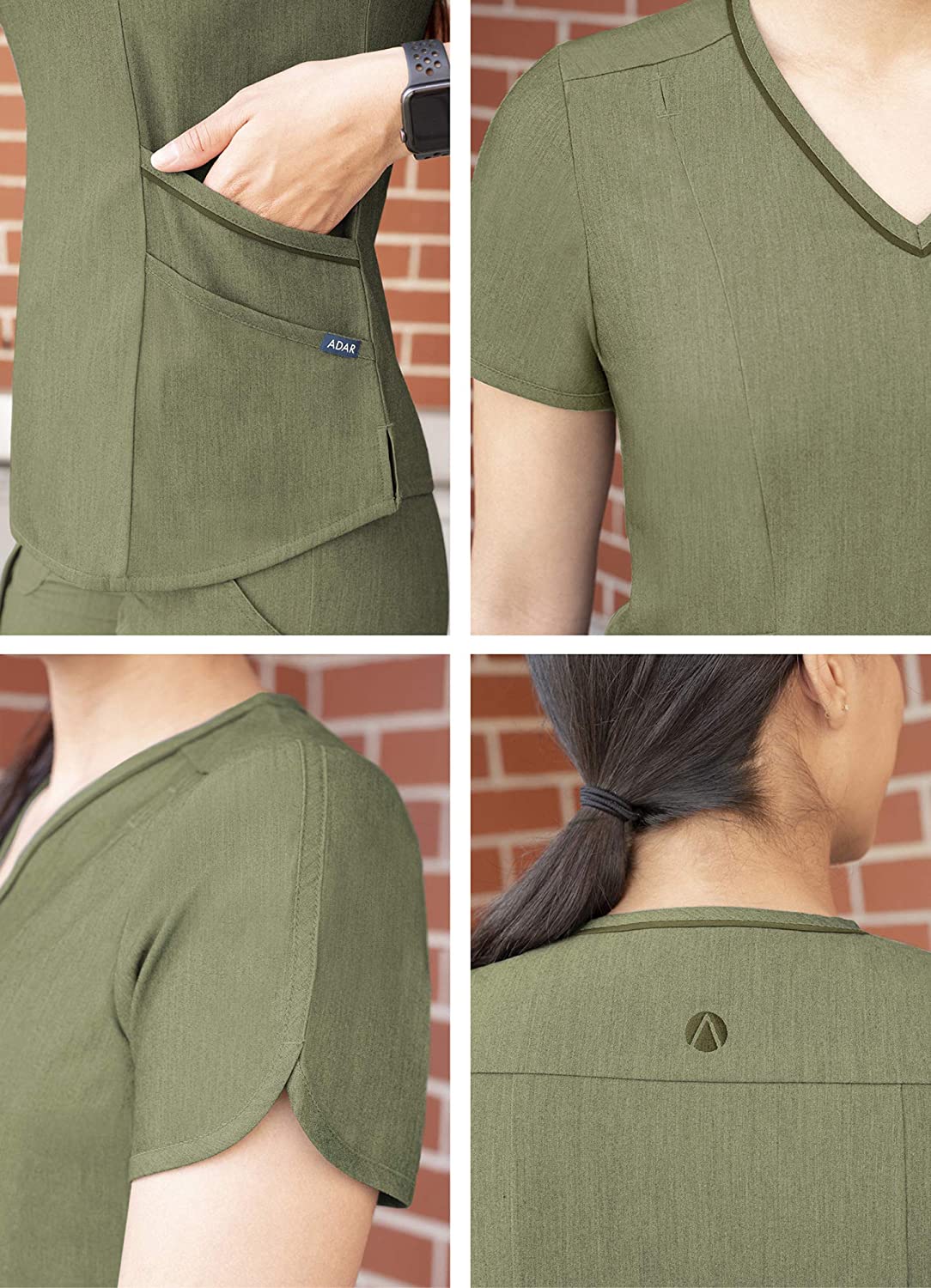 Uniforme de enfermera con diseño personalizado, uniforme médico con cuello en V, uniforme de enfermería, uniformes de hospital