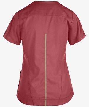 Blusa médica sólida de manga corta con cuello en V y uniforme de enfermera a la moda