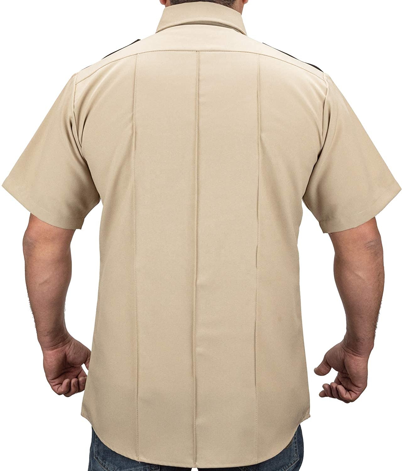 Uniforme de guardia de camisas de seguridad para hombres de manga corta con diseño personalizado con bolsillos