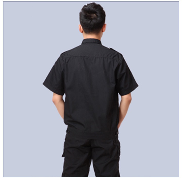 Cree la camisa y los pantalones de la correa de manga corta de un solo pecho del uniforme del trabajador del verano para requisitos particulares 