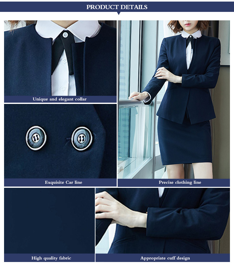 Diseño personalizado estilo simple color sólido solo botón manga larga cuello redondo mujeres traje casual