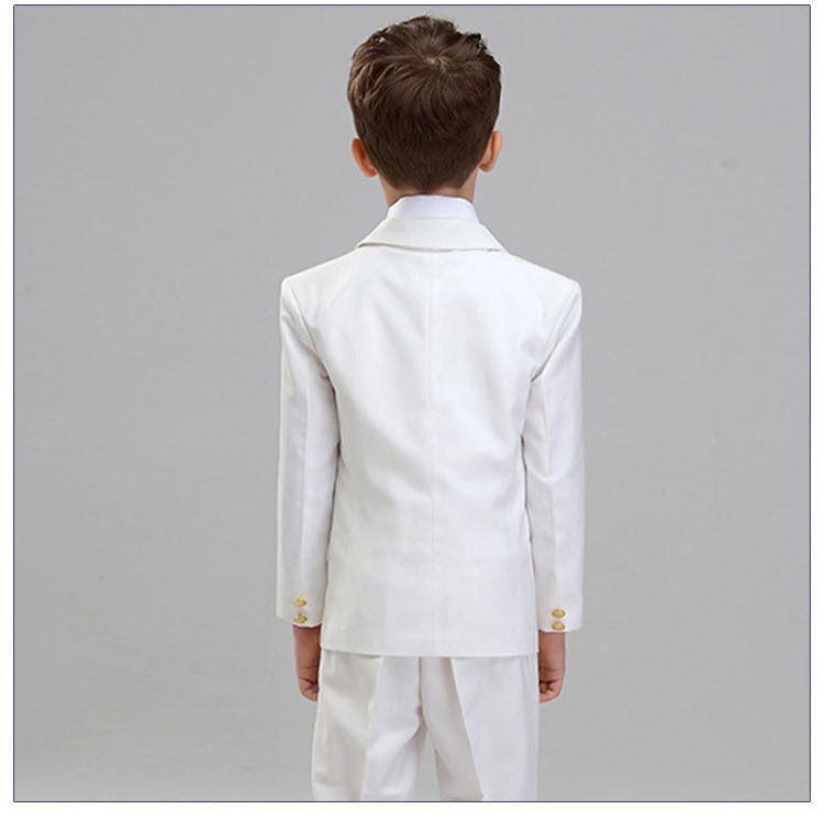 Traje de portador de anillo de fiesta de boda de diseño personalizado, traje de chaqueta de 3 piezas para niños pequeños con pajarita