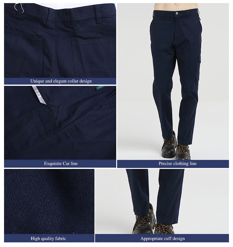 Pantalones de trabajo de fábrica Industrial profesional para hombre, uniformes de trabajo con cremallera de Color sólido, pantalones