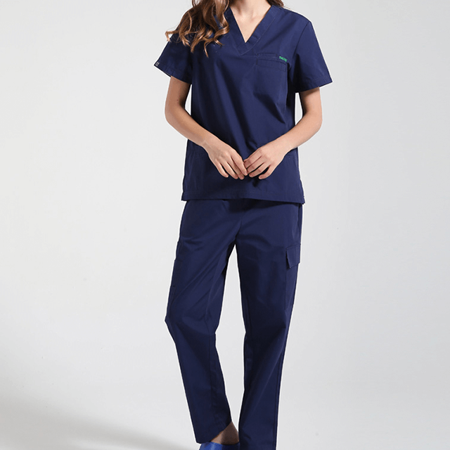 Uniformes médicos de cuello mandarín, ropa de trabajo de enfermería, parte superior y pantalón