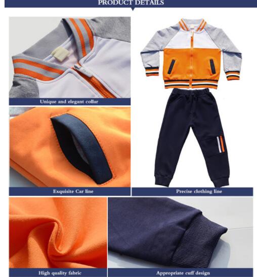 Conjunto de uniforme escolar de chándal de ropa deportiva de entrenamiento de manga larga 