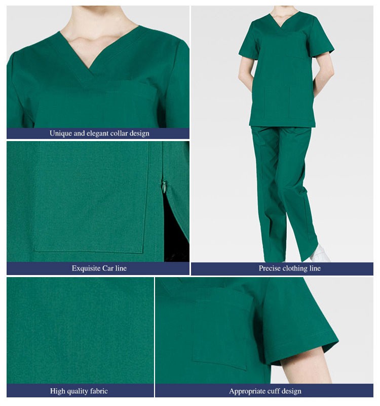 Diseño personalizado Scrubs Uniformes Enfermera Uniformes médicos Jogger de enfermería Scrubs Uniformes Top y pantalones