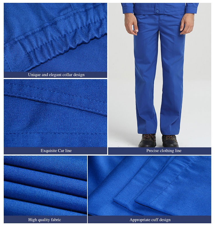Pantalones de ropa de trabajo de fábrica de cintura elástica Pantalones de uniformes de trabajo industrial de color sólido