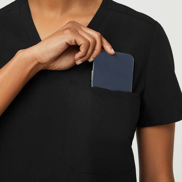 Uniformes médicos de hospital de algodón personalizados a la moda, conjuntos de uniformes de matorrales elásticos de 4 maneras 