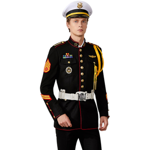 Uniformes de camisa de policía de uniforme de trabajo de guardia de seguridad de manga larga de diseño personalizado con cinturón