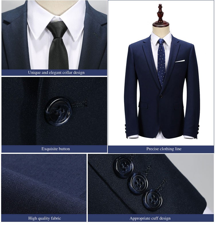 Trajes de negocios formales negros con cuello en V de un solo pecho de diseño personalizado para hombres