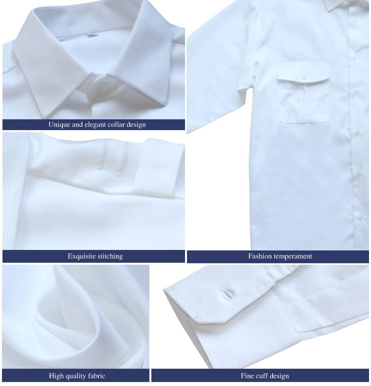 Camisas de manga larga para requisitos particulares del vestido de la oficina de la seguridad de la ropa del aeropuerto del uniforme de la guardia masculina del otoño