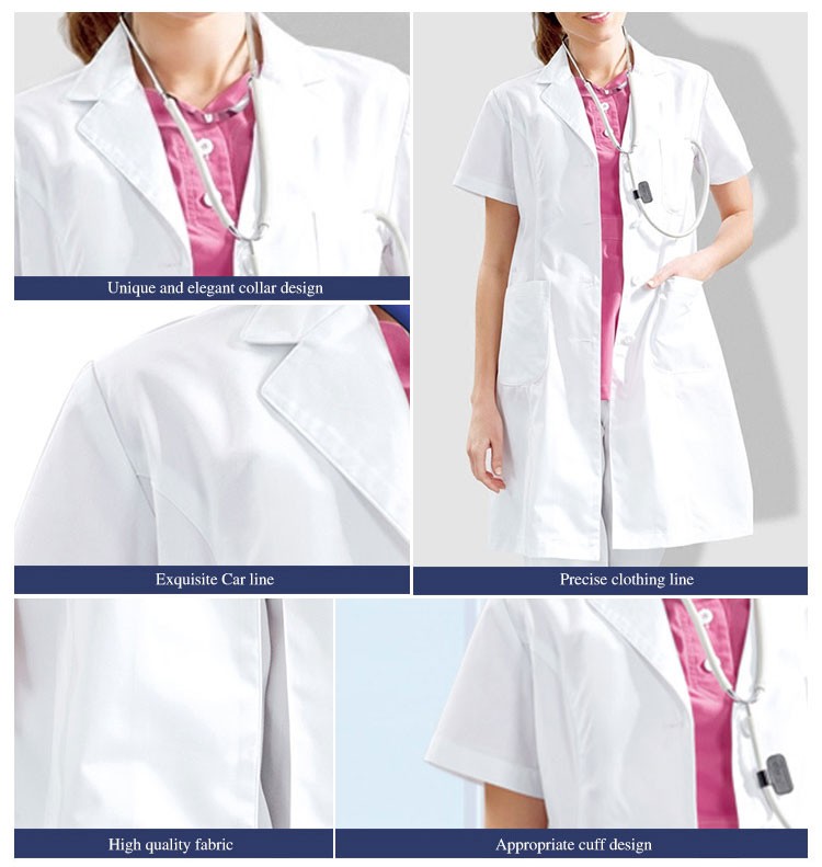 Cree los uniformes de trabajo para requisitos particulares del médico quirúrgico y de la enfermera del hospital de la bata de laboratorio