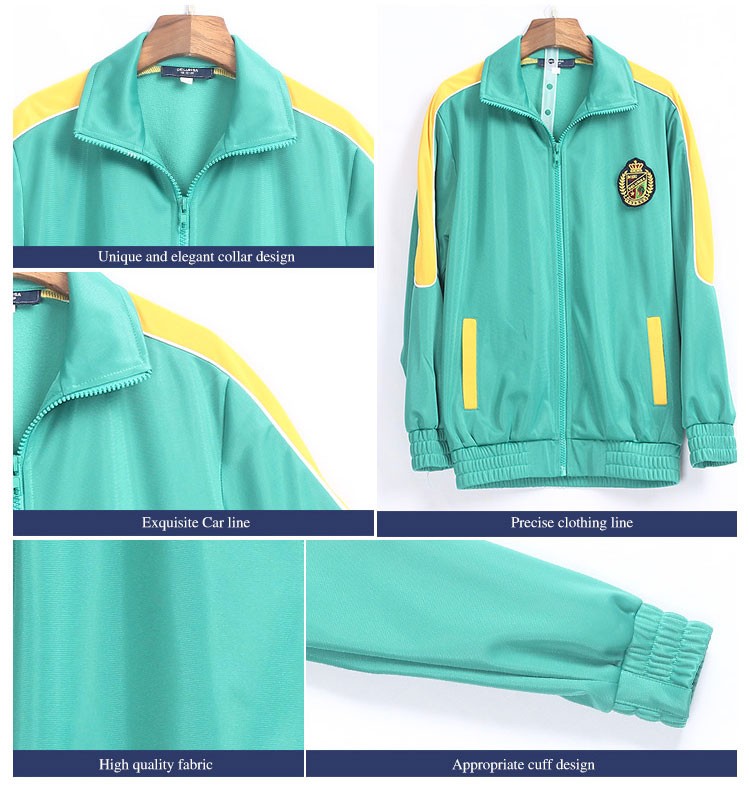 Conjunto de uniforme de jogging de estudiante cómodo de primavera de diseño personalizado